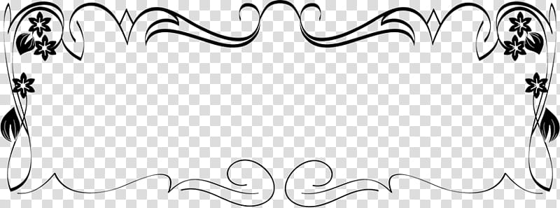 facebook border , black floral layout art transparent background PNG clipart