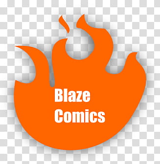 Blaze Comics Logo, orange and white Blaze Comics poster transparent background PNG clipart