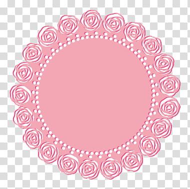 hermosos, round pink floral frame transparent background PNG clipart