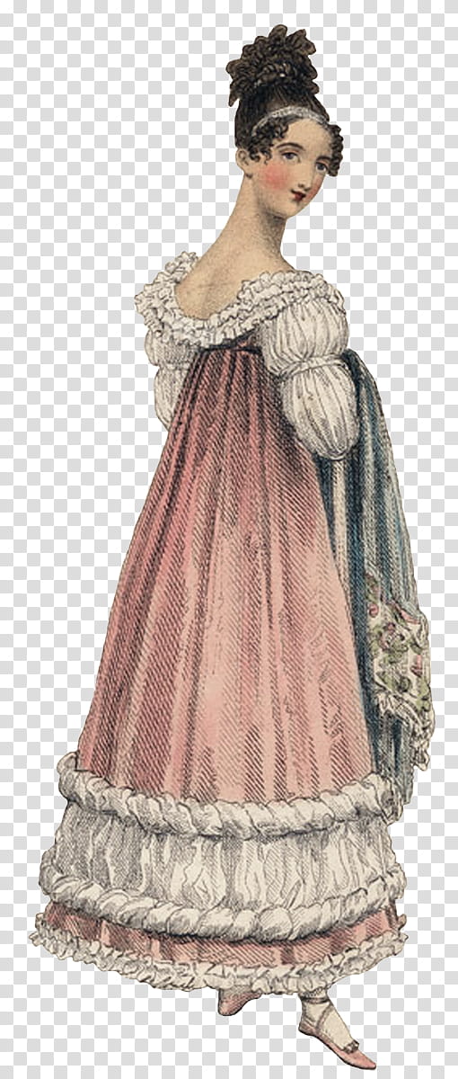 Vintage, Jane Austen, Regency Era, Pride And Prejudice, Clothing, Gown, Fashion, Dress transparent background PNG clipart