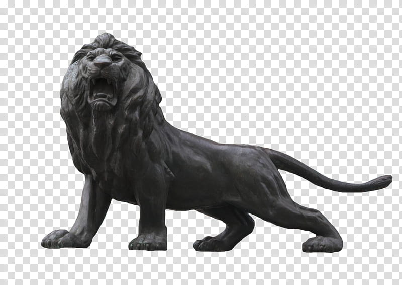 Lion Statue Monument Sculpture , black lion statue transparent background PNG clipart