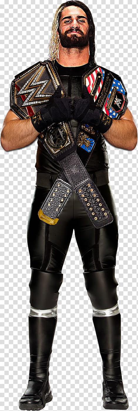 Seth Rollins WWE WHC USA Champion Render transparent background PNG clipart