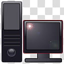 CP For Object Dock, gray computer monitor and computer tower illustration transparent background PNG clipart