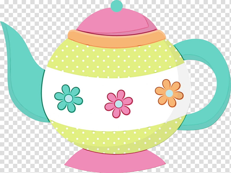 teapot pink kettle tableware serveware, Watercolor, Paint, Wet Ink, Teacup, Drinkware transparent background PNG clipart