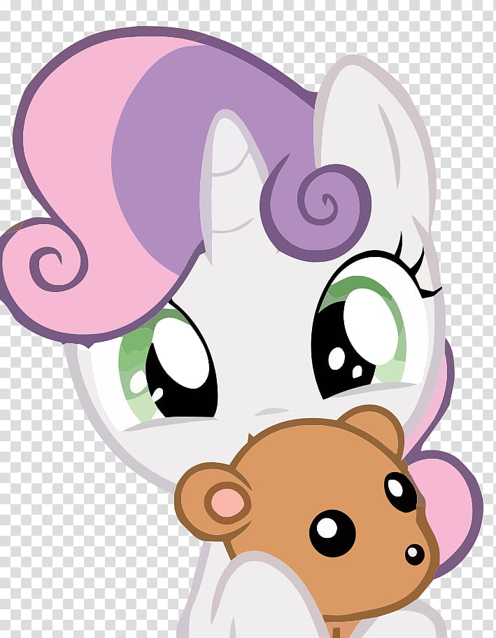 SweetieBelle and Bear, Little Pony character transparent background PNG clipart