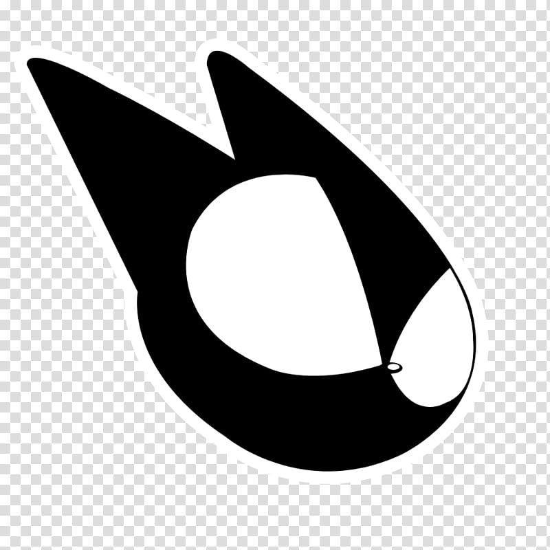 kuro-chan guitar logo, black illustration transparent background PNG clipart