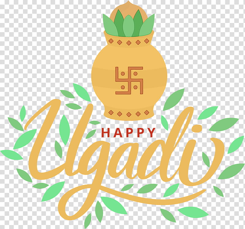 Pineapple, Ugadi, Yugadi, Hindu New Year, Watercolor, Paint, Wet Ink, Logo transparent background PNG clipart