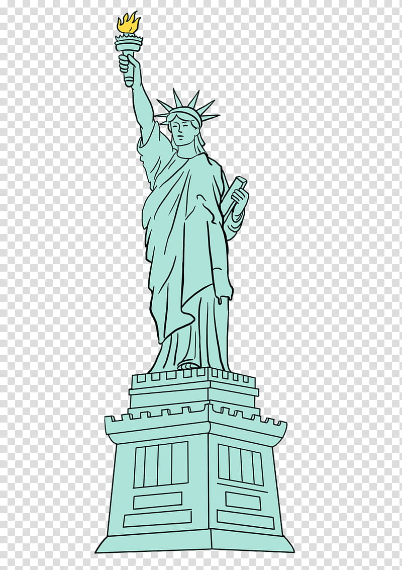 Statue Of Liberty, Statue Of Liberty National Monument, Drawing, Tutorial, Cartoon, Howto, Coloring Book, Art Museum transparent background PNG clipart
