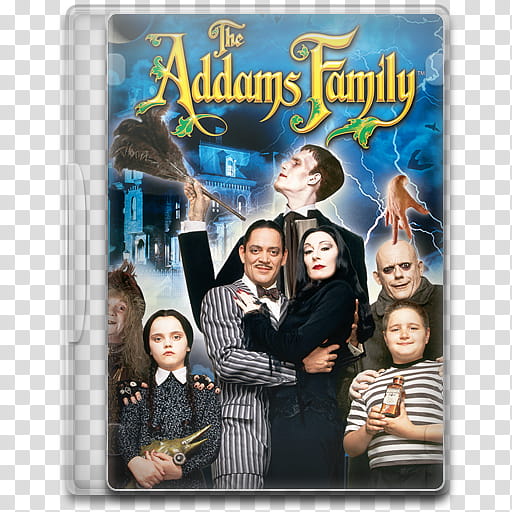 Movie Icon Mega , The Addams Family, The Addams Family DVD case transparent background PNG clipart