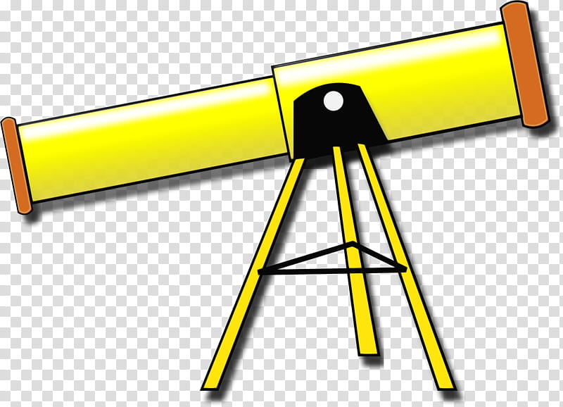 Telescope Yellow, Hubble Space Telescope, Astronomy, Outer Space, James Webb Space Telescope, Spitzer Space Telescope, Kepler Space Telescope, Line transparent background PNG clipart