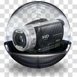 Sphere   , gray and black camcorder icon transparent background PNG clipart