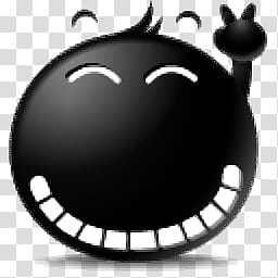 black emoji illustration transparent background PNG clipart