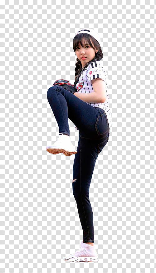 Twice Nayeon, woman wearing blue jeans transparent background PNG clipart