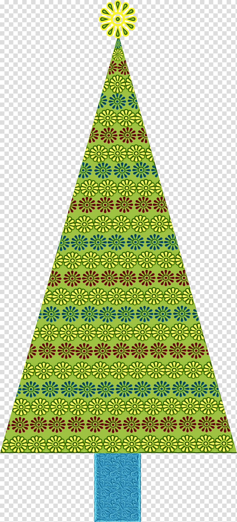 Christmas tree, Watercolor, Paint, Wet Ink, Green, Yellow, Textile, Triangle transparent background PNG clipart