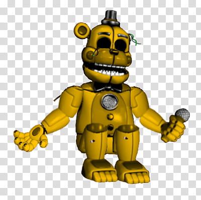 Funtime Withered Golden Freddy transparent background PNG clipart