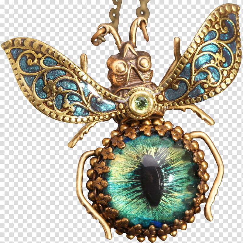 Butterfly, Necklace, Turquoise, Jewellery, Brooch, Insect, Art Nouveau, Evil Eye transparent background PNG clipart