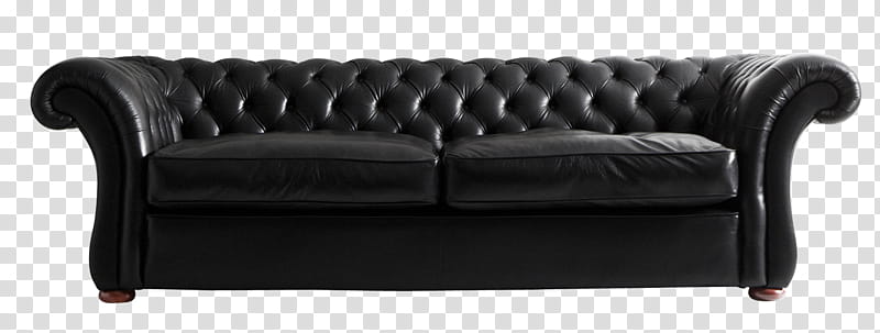 black leather -seat sofa close-up transparent background PNG clipart