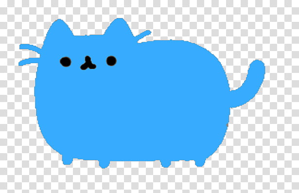 blue cat sticker transparent background PNG clipart