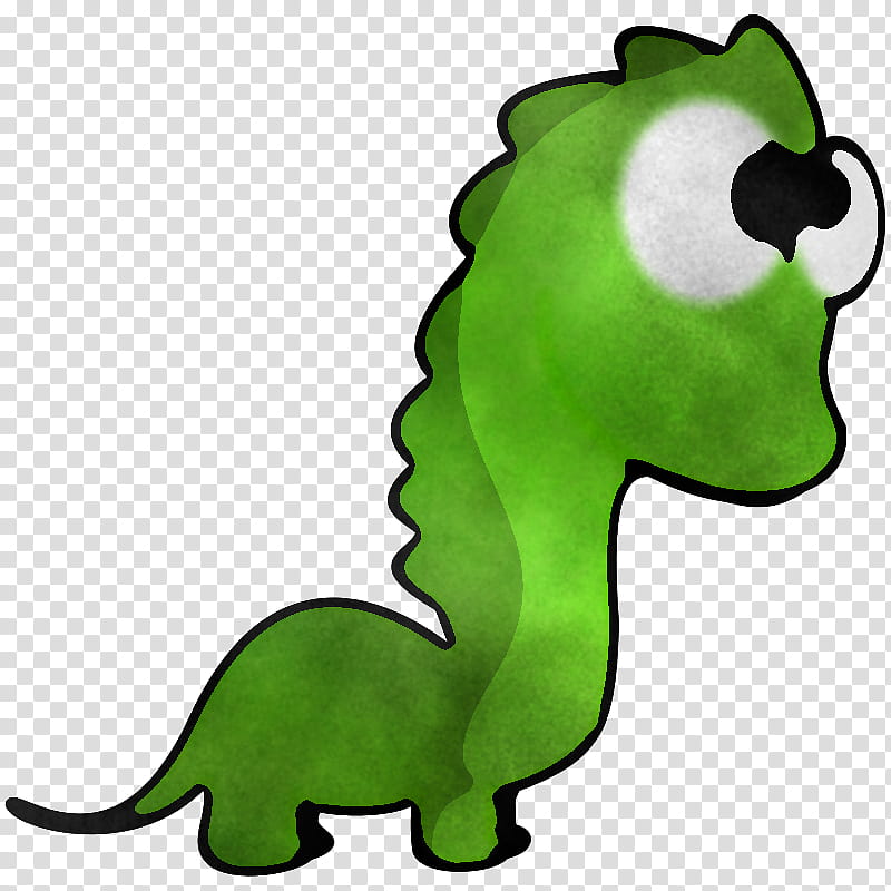 green cartoon animal figure tail ferret transparent background PNG clipart