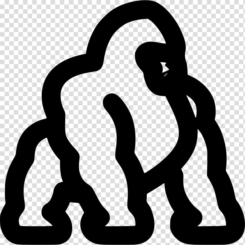 Gorilla, Silhouette, Human, Google, Behavior, User Profile, Black M, Symbol transparent background PNG clipart