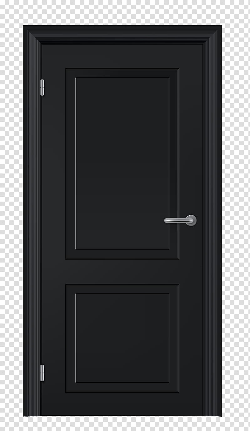 Closed door, black -panel door transparent background PNG clipart