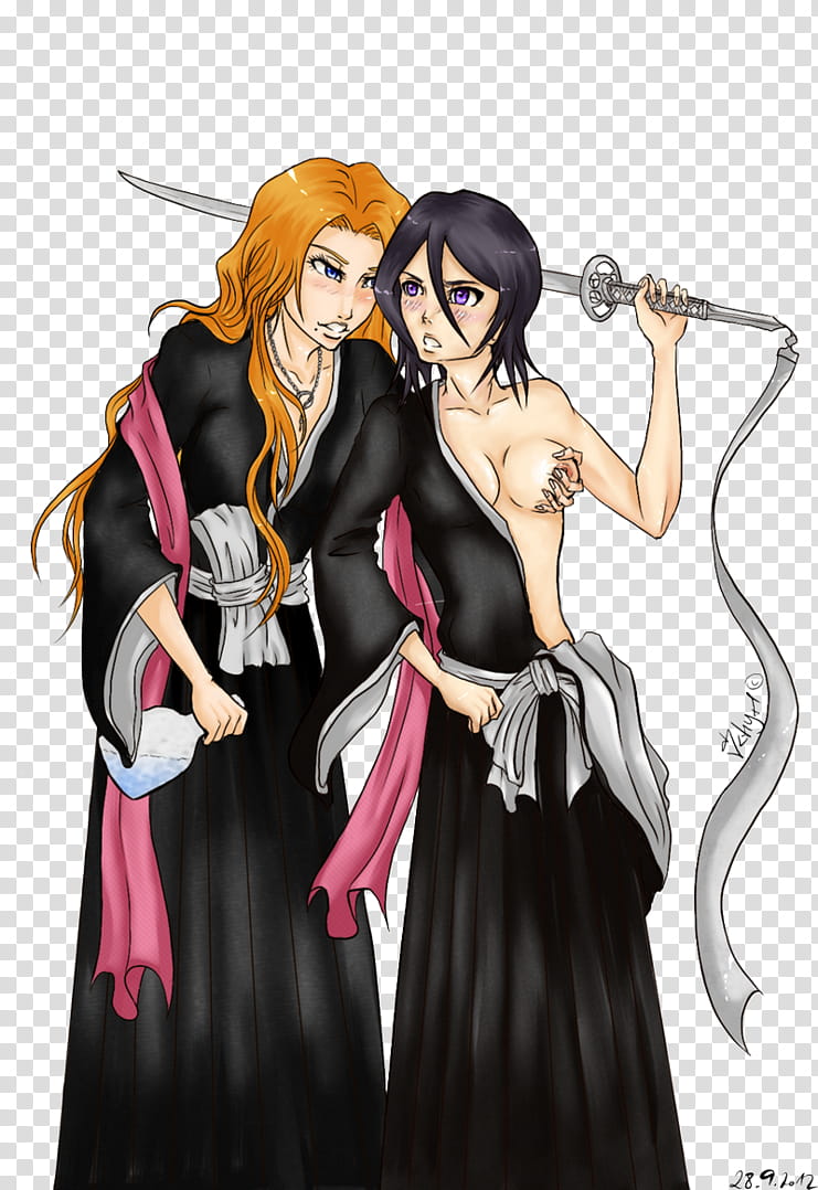 Commission, Rukia and Rangiku transparent background PNG clipart