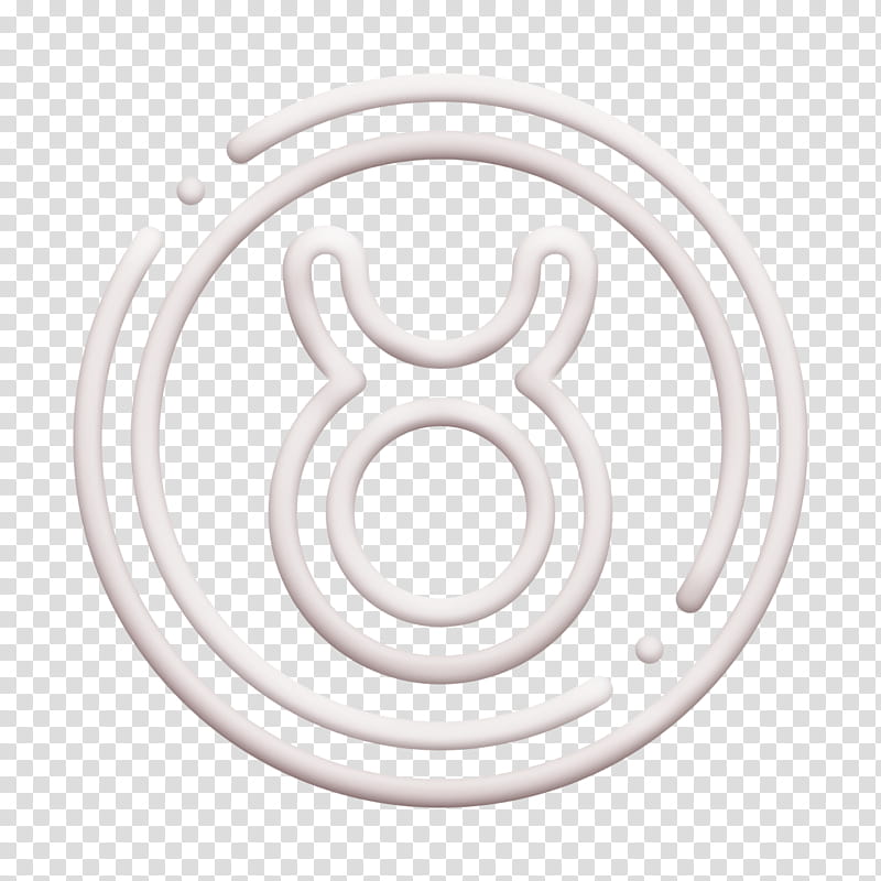 Esoteric icon Taurus icon, Circle, Symbol, Logo, Blackandwhite, Emblem transparent background PNG clipart
