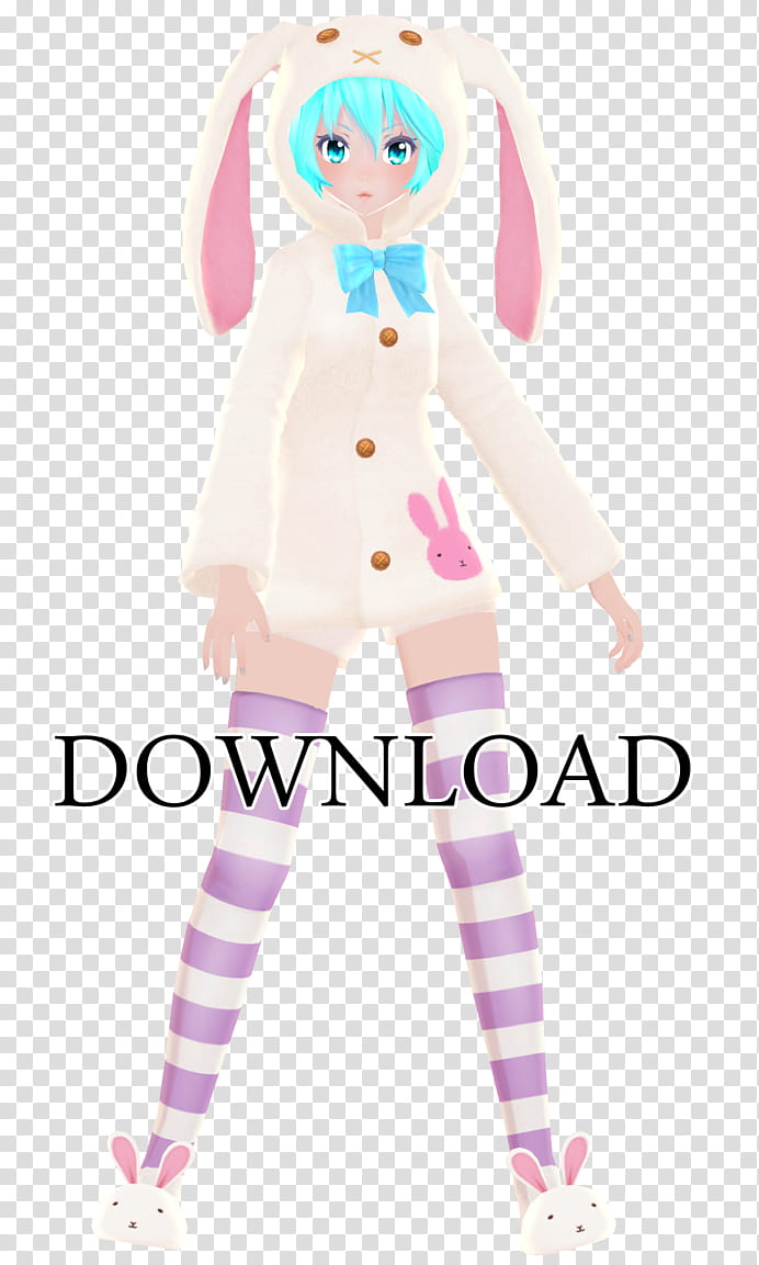 TDA Rabbit Miku [DL], female character transparent background PNG clipart
