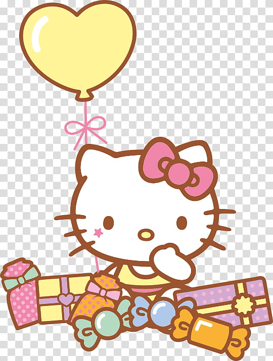 Hello Kitty, Cat, Sanrio, Pendant, Pink, Heart, Cartoon, Love transparent background PNG clipart