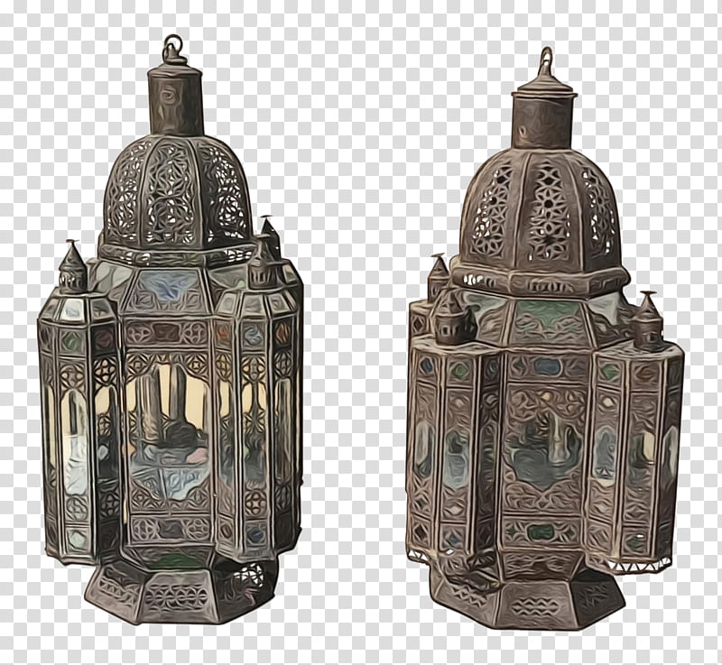 lighting lantern antique metal, Watercolor, Paint, Wet Ink transparent background PNG clipart