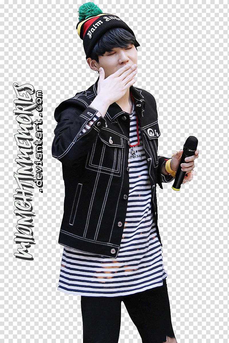 Suga , black haired man yawning transparent background PNG clipart