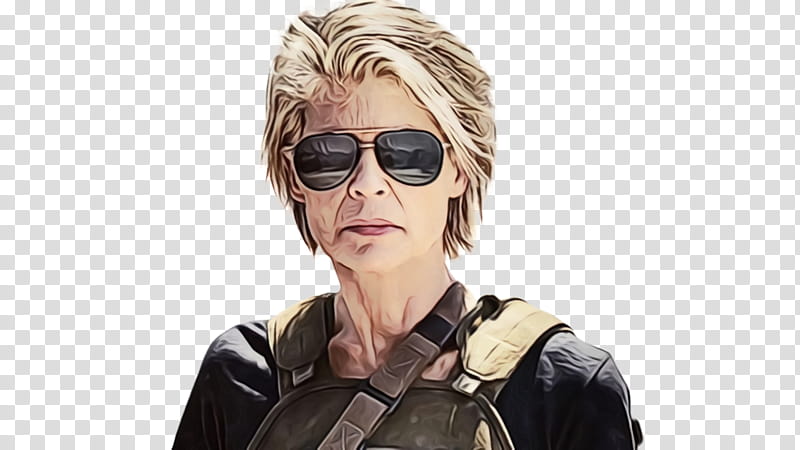 Sunglasses, Linda Hamilton, Terminator Dark Fate, Sarah Connor, Cameron, John Connor, Skynet, Film transparent background PNG clipart