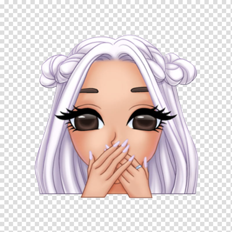 Arimojis part II elliexcutiepie, white haired female character illustration transparent background PNG clipart