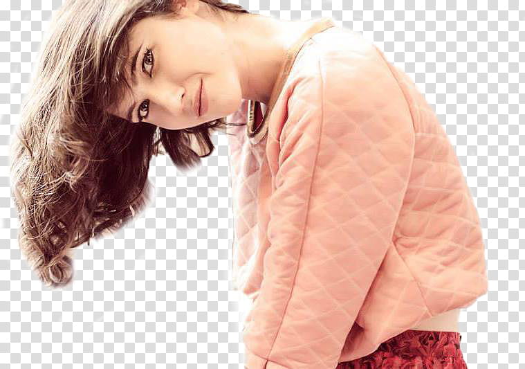 Lodovica Comello, woman wearing pink jacket transparent background PNG clipart