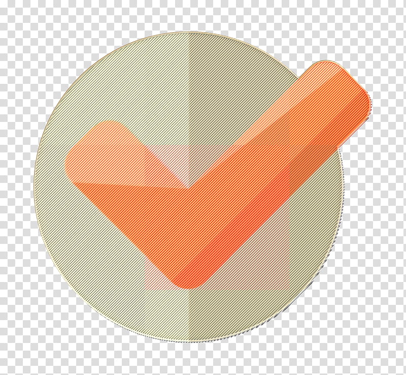 Checked icon Tick icon Business icon, Orange, Heart, Hand, Peach, Finger, Symbol, Logo transparent background PNG clipart