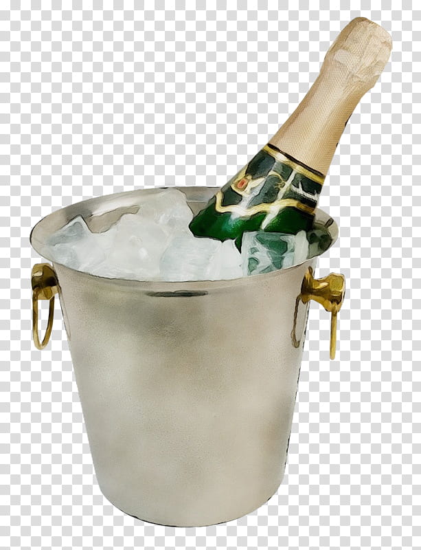 Champagne, Watercolor, Paint, Wet Ink, Bucket, Drink, Moscow Mule, Wine, Mortar And Pestle transparent background PNG clipart