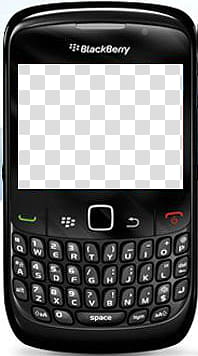 BlackBerry, black BlackBerry QWERTY phone transparent background PNG clipart