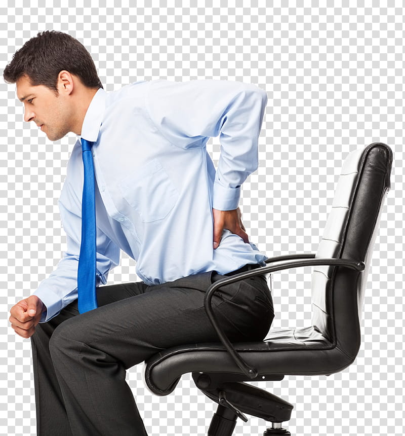 Person Sitting Office Desk Chairs Cushion Furniture Seat Back Pain Human Back Transparent Background Png Clipart Hiclipart