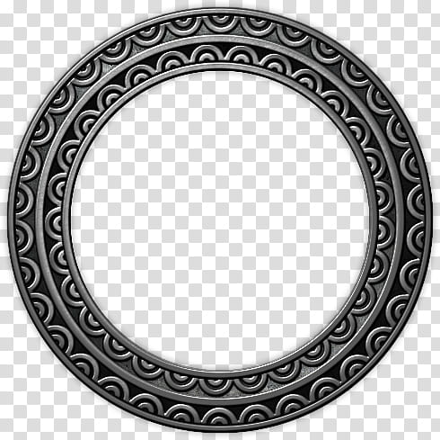 Silver claw for gemstone, round black and brown wooden frame transparent background PNG clipart