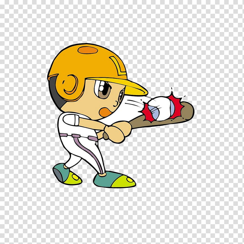 Baseball Yellow, Cartoon, Sports, Gymnast, Drawing, Teeball, Comics, Line transparent background PNG clipart