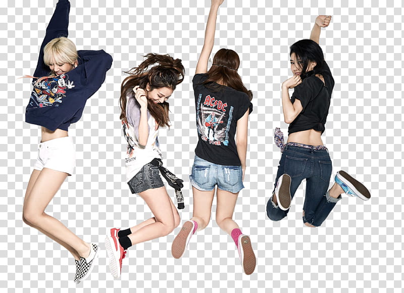 BLACKPINK NEW YG GIRL GROUP RENDER, four women jumping transparent background PNG clipart