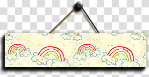 Cosas para tu marca de agua, rainbow print hanging decorative signage transparent background PNG clipart