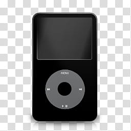 Noiro Icons, iPodmodded, black iPod Classic art transparent background PNG clipart