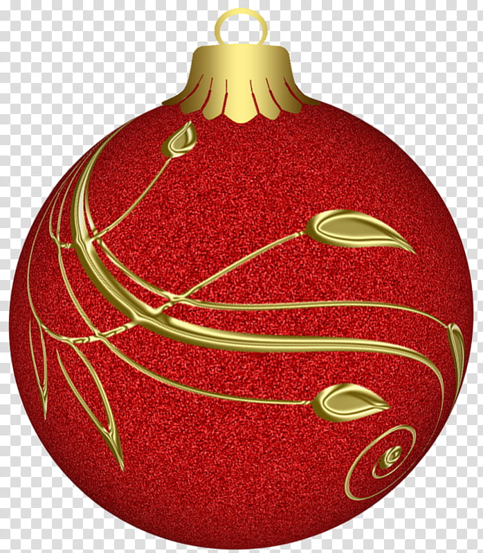 Balls Red, red and gold Christmas bauble transparent background PNG clipart