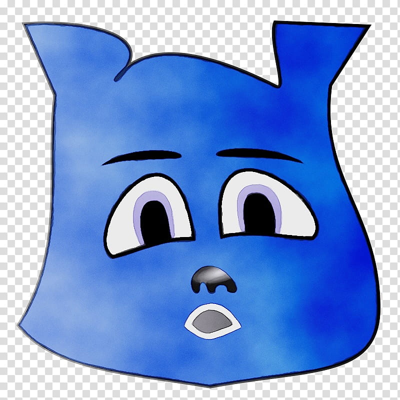 Snout Headgear Microsoft Azure Meter, Watercolor, Paint, Wet Ink, Blue, Cartoon, Smile, Electric Blue transparent background PNG clipart