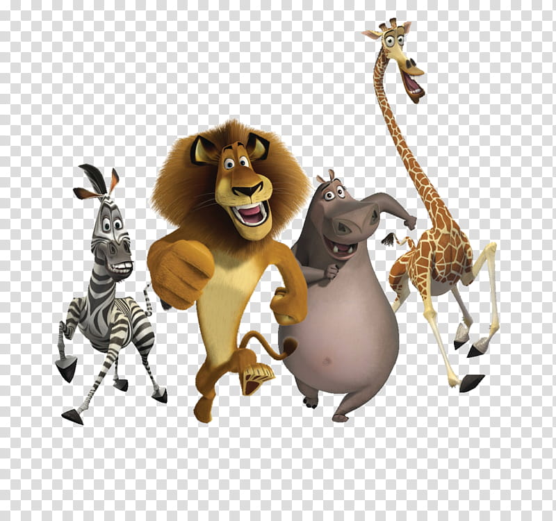 Alex Animal Figure, Melman, Gloria, Marty, Skipper, Madagascar, Zoo Animal, Julien transparent background PNG clipart