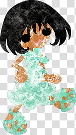 The icons of cute girls in cute dress, asaagao-girl- transparent background PNG clipart