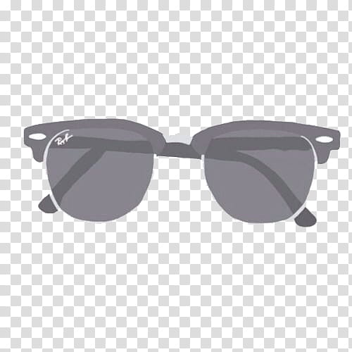 overlays, black framed Ray-Ban clubmaster sunglasses transparent background PNG clipart