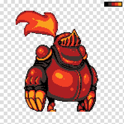 Pixel art apple knight character 27190500 PNG