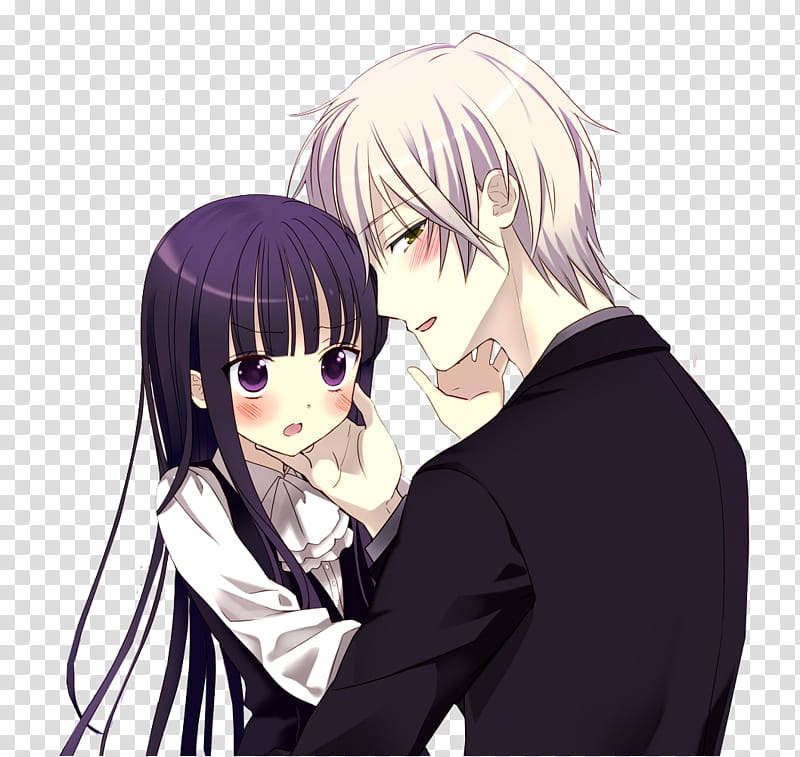 Inu x Boku SS De Renders, man holding the face of woman anime character illustration transparent background PNG clipart